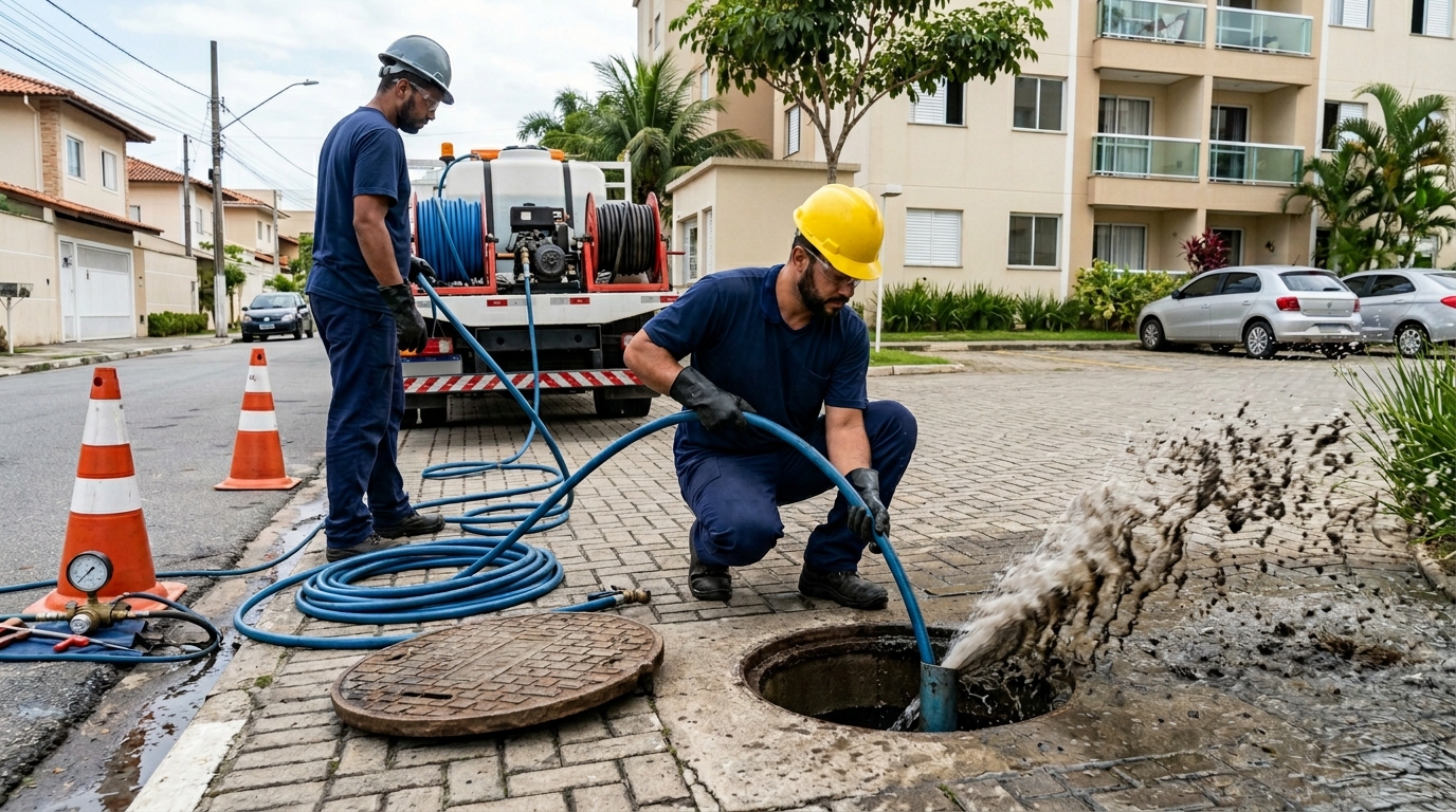 Hidrojateamento profissional na Vila Renata, Araraquara‑SP